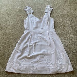 NWOT- Lilly Pulitzer Linnet Lace Bow Dress in Resort White, Size 12